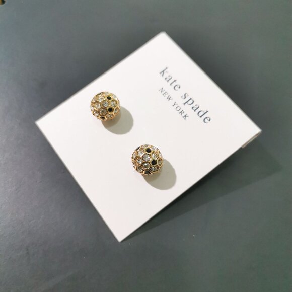 Kate Spade On The Ball Gold Black Multi Stud Earrings 🎉 - Picture 3 of 5